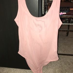 Pink mesh bodysuit